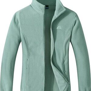 XXL 2X Light Soft Polar Fleece Jacket Green NWT New W/Tags Warm Coat